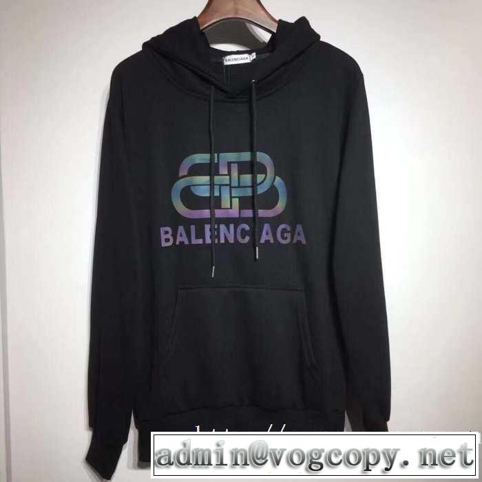 大人かわいい秋冬コーデを楽しみ 2019トレンドファッション新品 バレンシアガ BALENCIAGA パーカー 2色可選