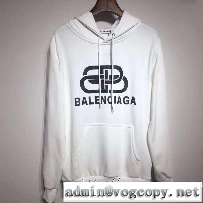 大人かわいい秋冬コーデを楽しみ 2019トレンドファッション新品 バレンシアガ BALENCIAGA パーカー 2色可選