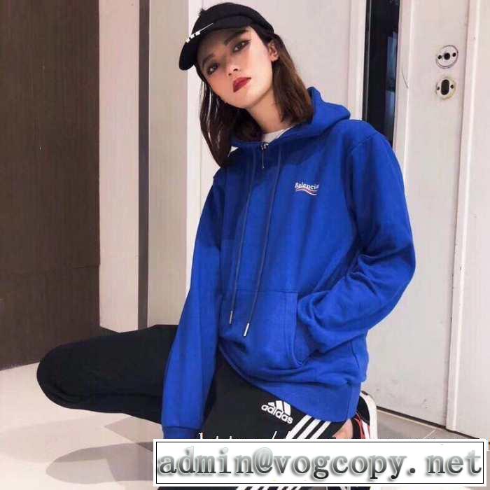 今年らしい新しい人気色 速報！2019年秋ファッショントレンド バレンシアガ BALENCIAGA パーカー 3色可選