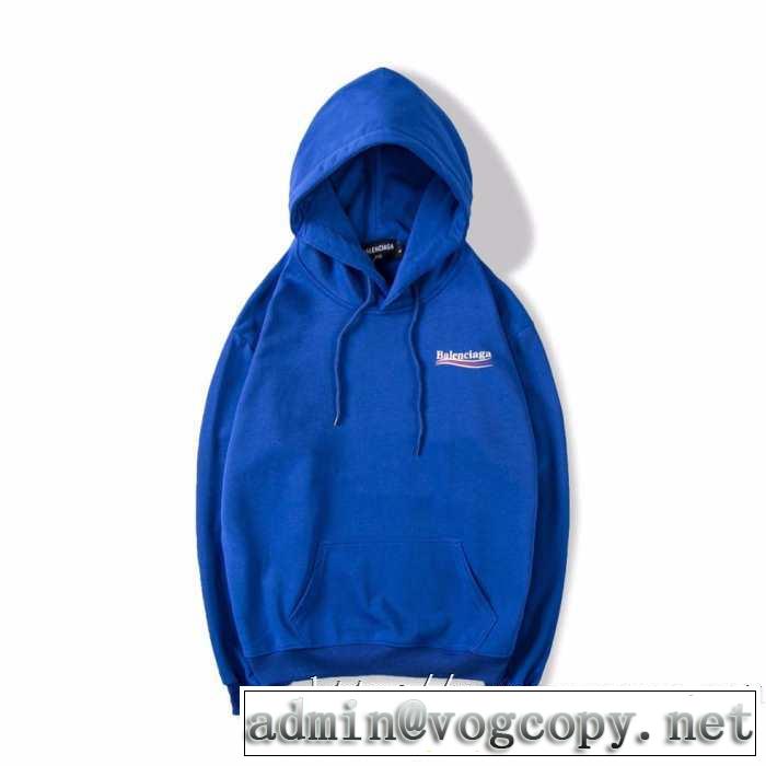 今年らしい新しい人気色 速報！2019年秋ファッショントレンド バレンシアガ BALENCIAGA パーカー 3色可選