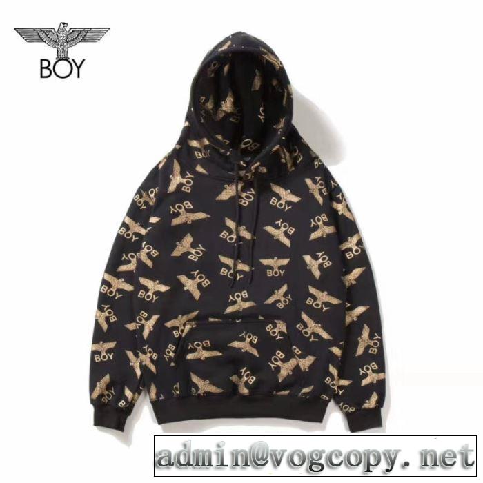 絶対おさえるべきカラーと最新 ボーイロンドン BOY LONDON 【2019秋冬トレンド】押さえておきたい パーカー 3色可選 秋にこれがはやりそう