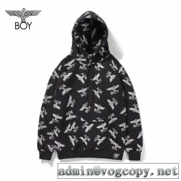絶対おさえるべきカラーと最新 ボーイロンドン BOY LONDON 【2019秋冬トレンド】押さえておきたい パーカー 3色可選 秋にこれがはやりそう