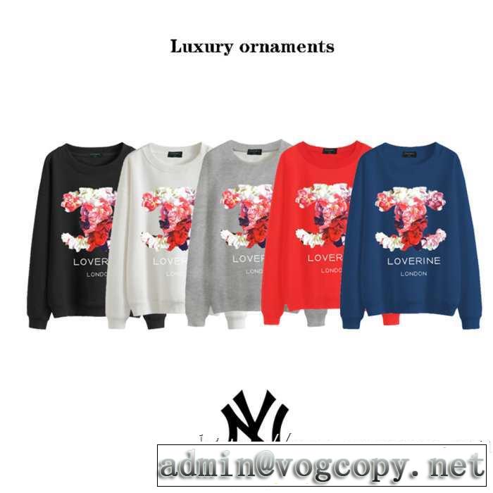 新作おすすめ2019/20トレンドCHスウェット通販CHコピーパーカー花柄エレガントスウェットシャツサイズ着心地