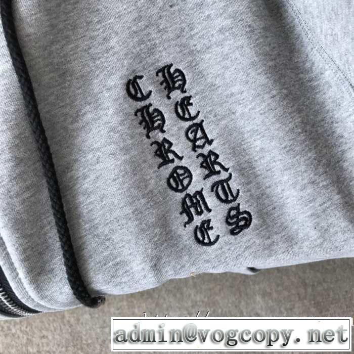 秋冬人気色おすすめCHROME HEARTS ZIP HOOD ジップ パーカー クロムハーツ スウェットシャツ ジャケット エレガント 限定セール