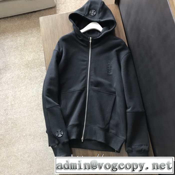愛用者が多い定番CHROME HEARTS ジップジャケット クロムハーツ スウェット コピー 秋冬おすすめ安い 快適な着心地