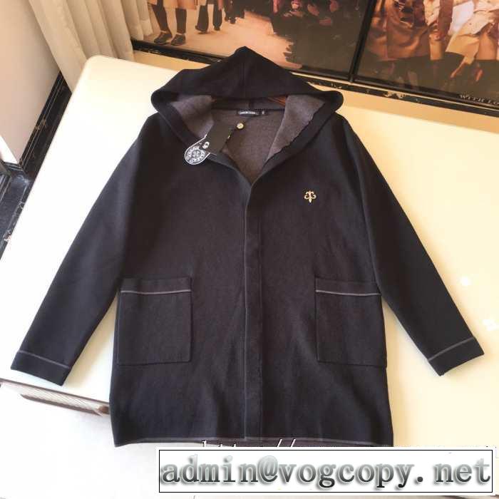 秋冬にピッタリ新作 おすすめ クロムハーツ コートメンズCHROME HEARTS 高級素材絶妙な着こなし カジュアルコーデ
