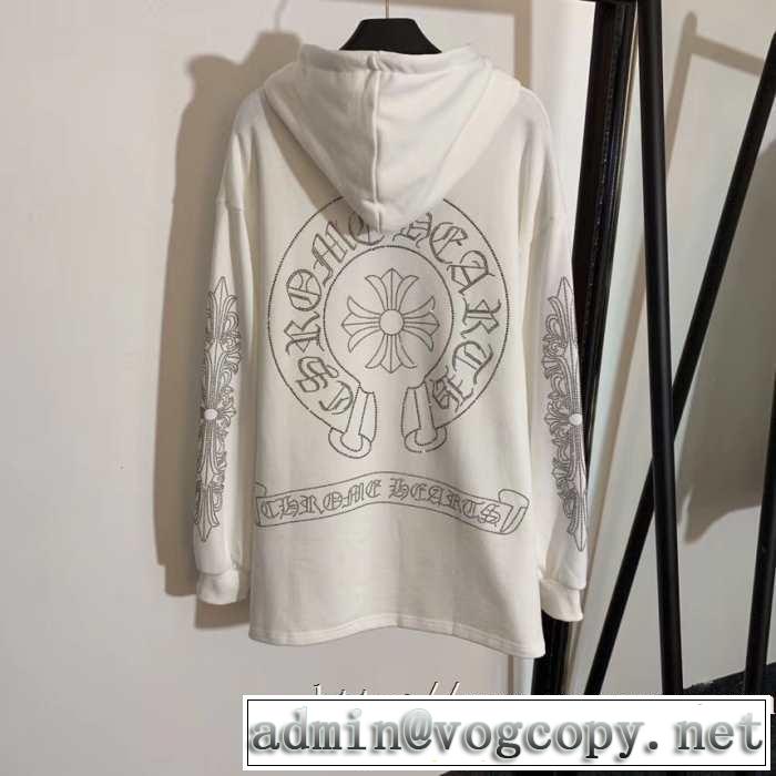 最重要！2019/20秋冬トレンドCHROME HEARTS クロムハーツ パーカー コピー 安い スウェットシャツエレガントゆったりサイズ感