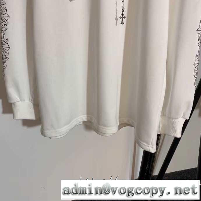 最重要！2019/20秋冬トレンドCHROME HEARTS クロムハーツ パーカー コピー 安い スウェットシャツエレガントゆったりサイズ感