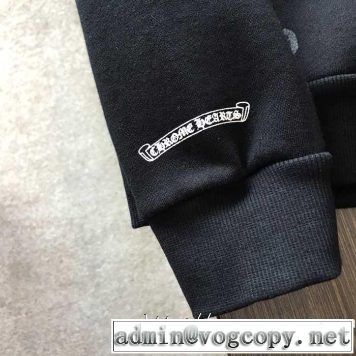 ストリートおしゃれCHROME HEARTS クロムハーツパーカーコピーカジュアルユニセックス最適ジップ スウェットシャツ コーデ