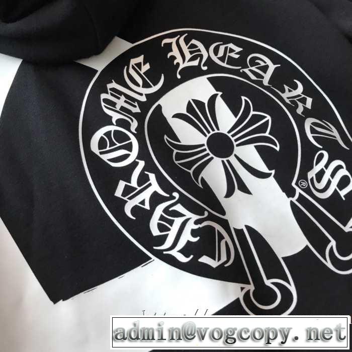 ストリートおしゃれCHROME HEARTS クロムハーツパーカーコピーカジュアルユニセックス最適ジップ スウェットシャツ コーデ