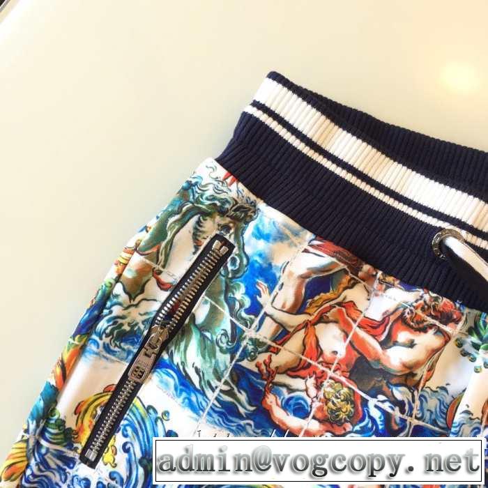 スウェットコットンセットアップ秋冬Dolce&Gabbana  TROPICAL KINGプリント新作パーカー上下ドルガバ スーパーコピー通販