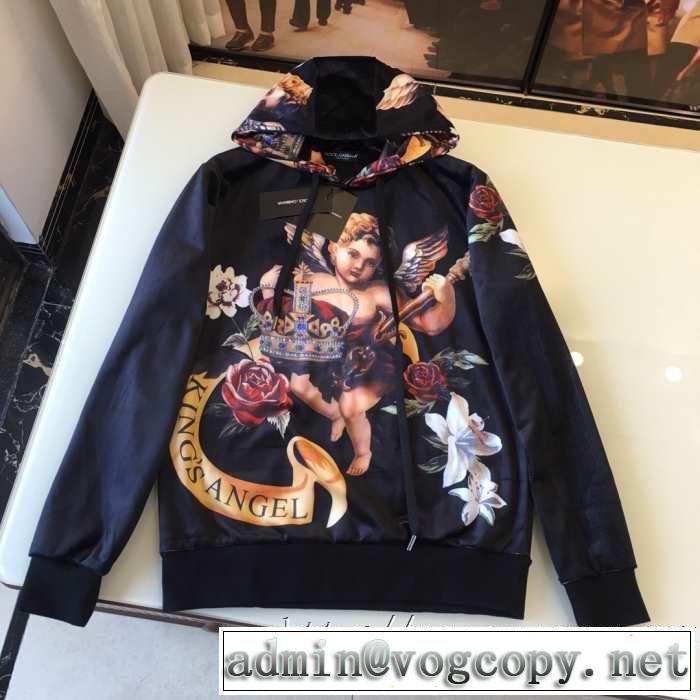 オススメトレンド秋冬コーデDolce&Gabbana KINGプリントドルガバコピー通販スウェットシャツ華やかな印象好評品