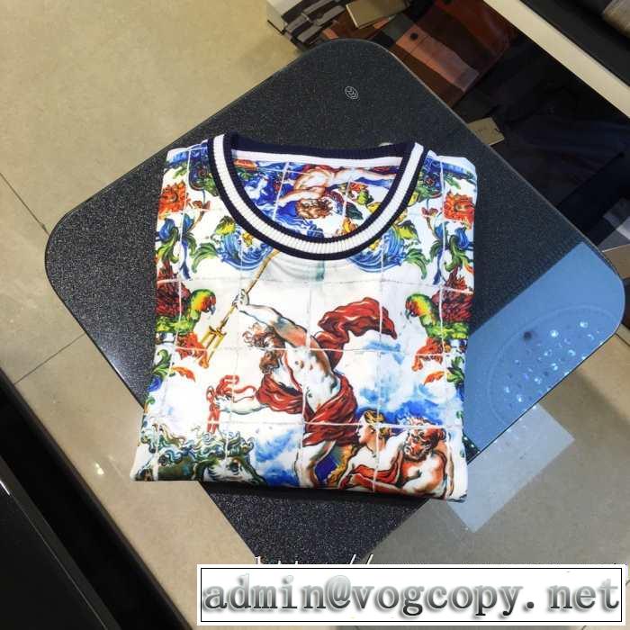 新作おすすめ今季限定Dolce&Gabbanaコットンスウェットシャツ TROPICAL KINGプリントロゴ パーカー 人気ランキングブランド