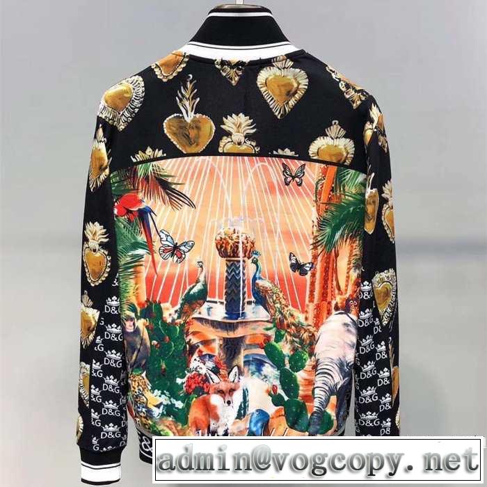 高い防寒性能人気新着Dolce&Gabbana コピードルガバジャケット メンズ高級ブランドプリントエレガント安いアイテム