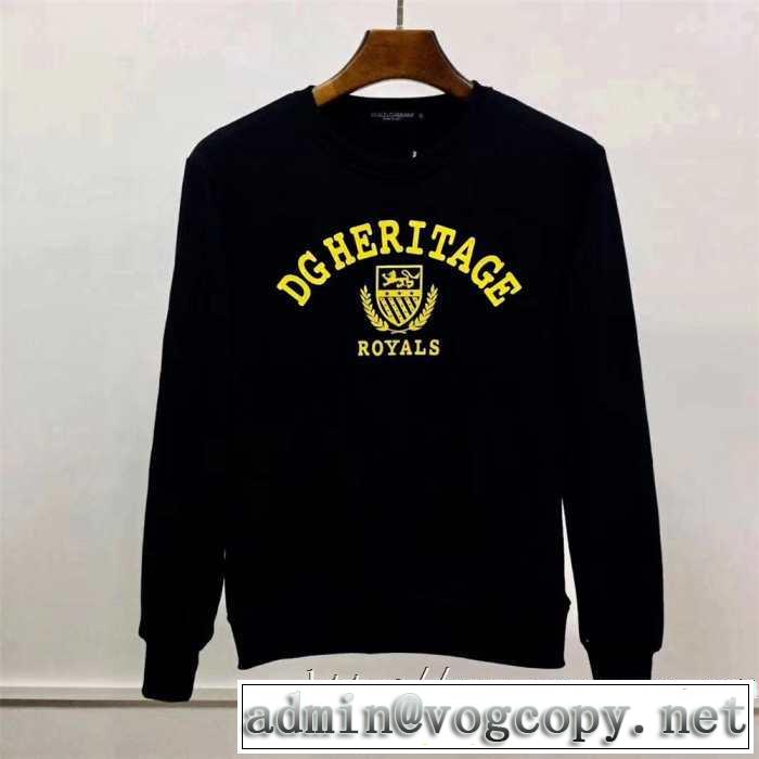 ドルガバ スウェットシャツ ジャージー ヘリテージプリントメンズコーデ おすすめDolce&Gabbana パーカーG9QI1TFU7DUN0000