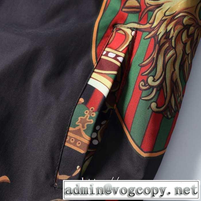 秋冬の最旬ドルガバメンズブルゾン シルク ヘラルドリープリントDolce&Gabbana コピー通販ジャケットエレガント限定商品