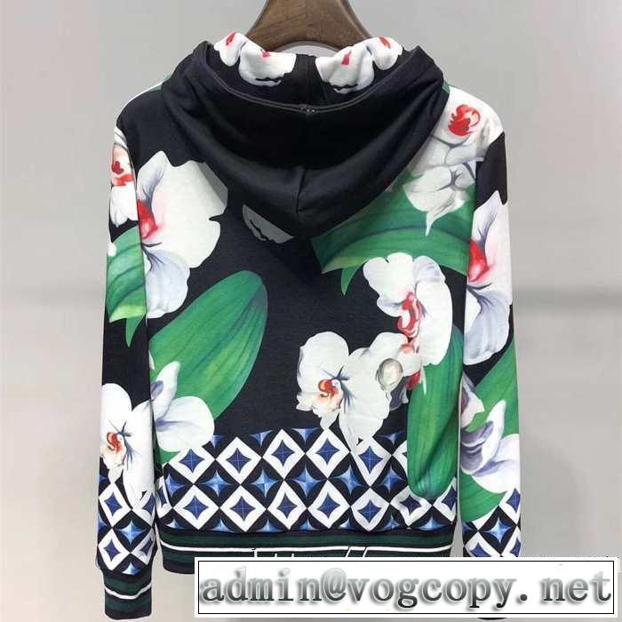 ドルガバスウェットシャツ コットン プリント秋冬新作 Dolce&Gabbanaコピーエレガントパーカー2019/20限定価格G9OJ8THH7XMHNIH1