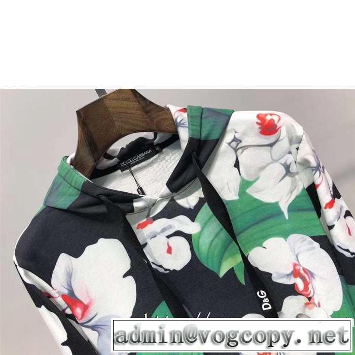 ドルガバスウェットシャツ コットン プリント秋冬新作 Dolce&Gabbanaコピーエレガントパーカー2019/20限定価格G9OJ8THH7XMHNIH1