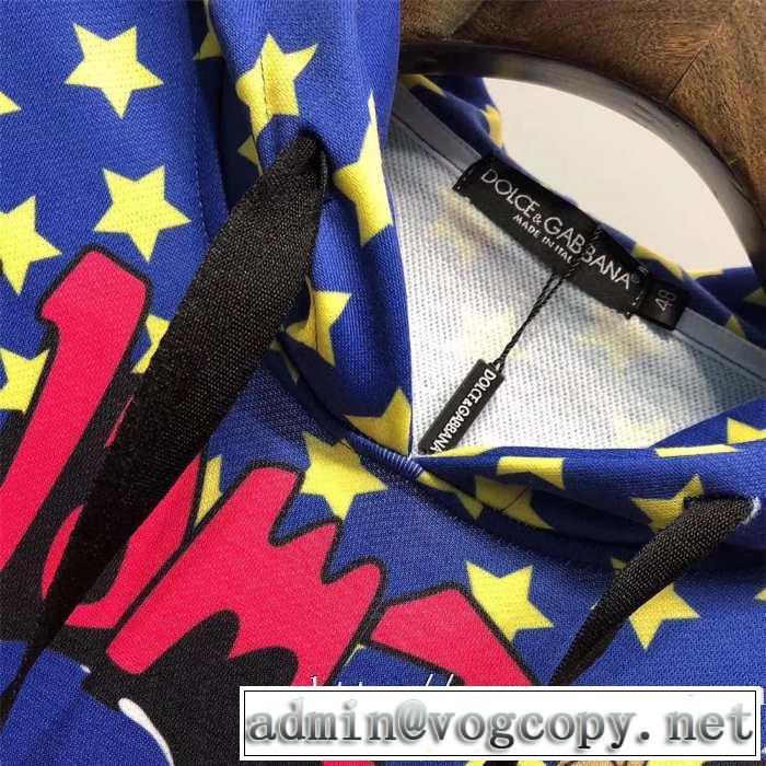 Dolce&Gabbanaコットン スーパーヒーローKINGプリントスウェットシャツドルガバスーパーコピー 激安パーカーサイズ感着こなし