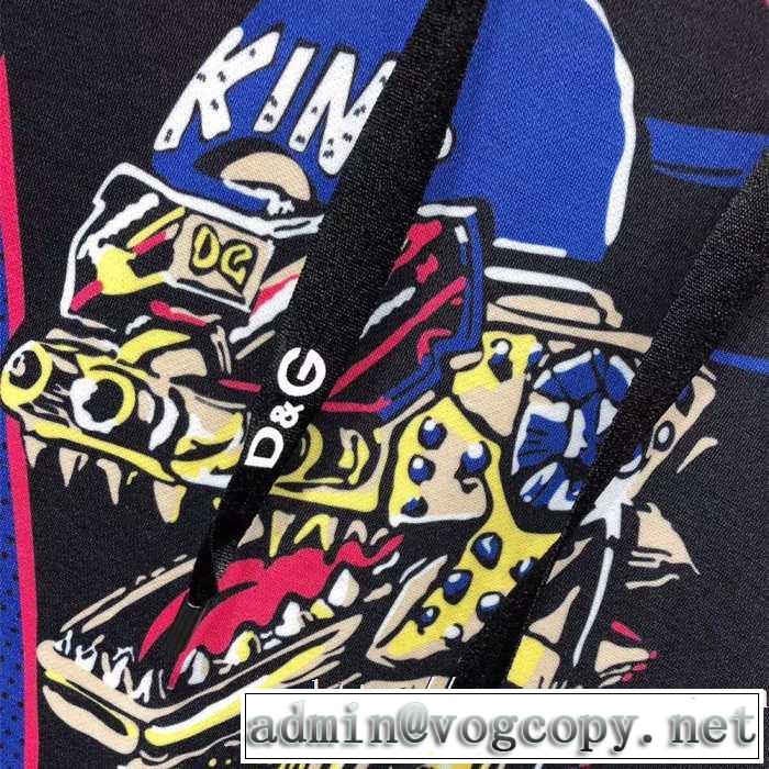 Dolce&Gabbanaコットン スーパーヒーローKINGプリントスウェットシャツドルガバスーパーコピー 激安パーカーサイズ感着こなし