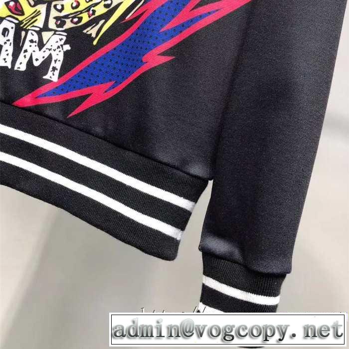 Dolce&Gabbanaコットン スーパーヒーローKINGプリントスウェットシャツドルガバスーパーコピー 激安パーカーサイズ感着こなし