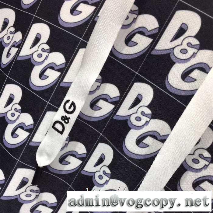 秋冬限定新作コットン D&GオールオーバープリントスウェットシャツおすすめDolce&Gabbana パーカーG9OF9TFS737HNW07