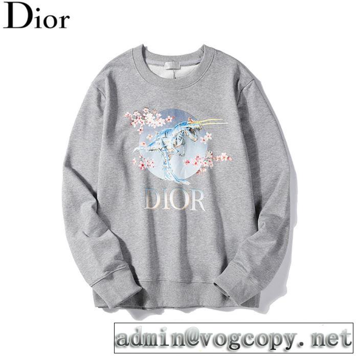 人気ブランドの秋冬新色 ディオール 着心地もなめらかで快適 DIOR 3色可選  プルオーバーパーカー 2019トレンドカラー秋冬セール