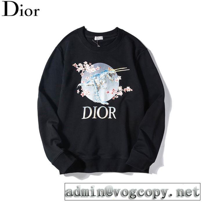 人気ブランドの秋冬新色 ディオール 着心地もなめらかで快適 DIOR 3色可選  プルオーバーパーカー 2019トレンドカラー秋冬セール