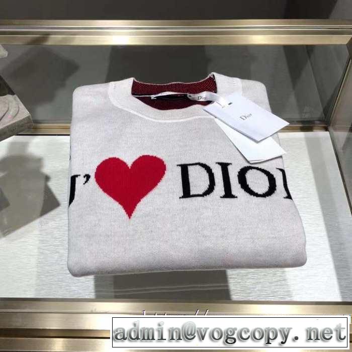 Dior AMOUR ニット セーターコーデレディースファションディオールコピーカシミヤ ニットウェア秋冬トレンド人気新品
