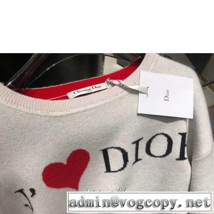 Dior AMOUR ニット セーターコーデレディースファションディオールコピーカシミヤ ニットウェア秋冬トレンド人気新品