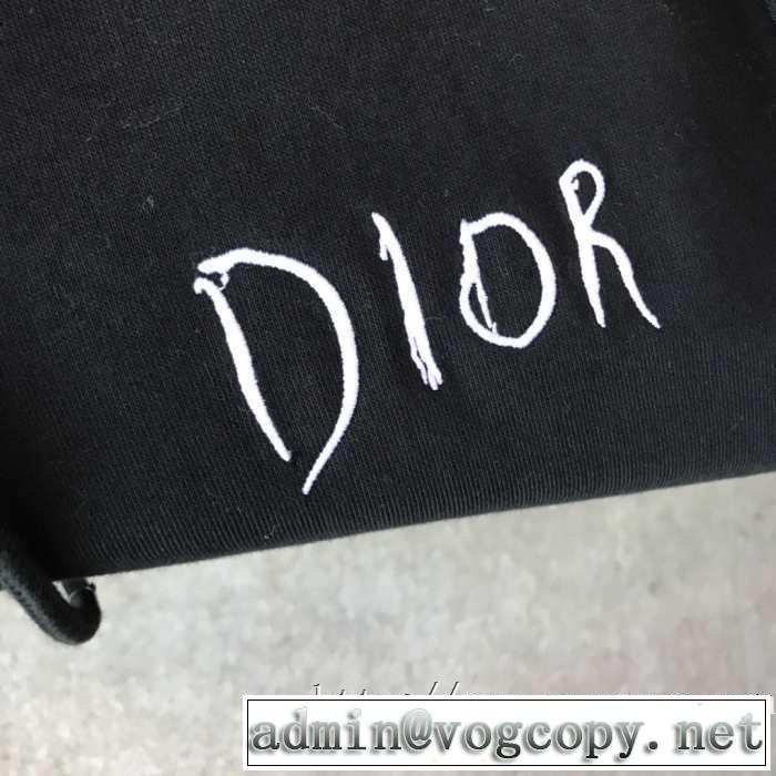 最新作Dior RAYMOND PETTIBON フード付きパーカー エレガント ユニセックス カップル スウェットシャツ ディオールおしゃれ新作