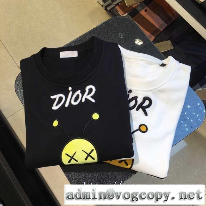 Dior X KAWS BEE Allover フーディおすすめディオール コピー スウェットシャツコットンウェアレディースファション新作パーカー