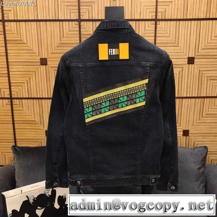 人気商品 フェンディ 2019夏ファション新品FENDI 大胆にデザインオシャレ新品 デニムジャケット
