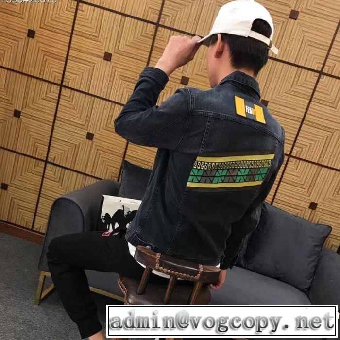 人気商品 フェンディ 2019夏ファション新品FENDI 大胆にデザインオシャレ新品 デニムジャケット