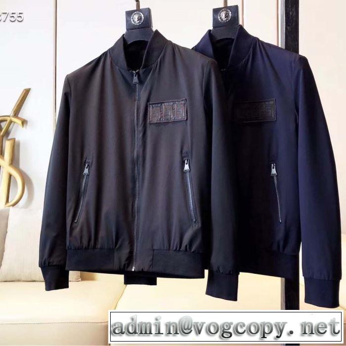 2色可選 今年らしいおすすめ新品 フェンディ2019秋断然ブランド推し  FENDI ハーフコート 秋冬コーデと相性がいい 
