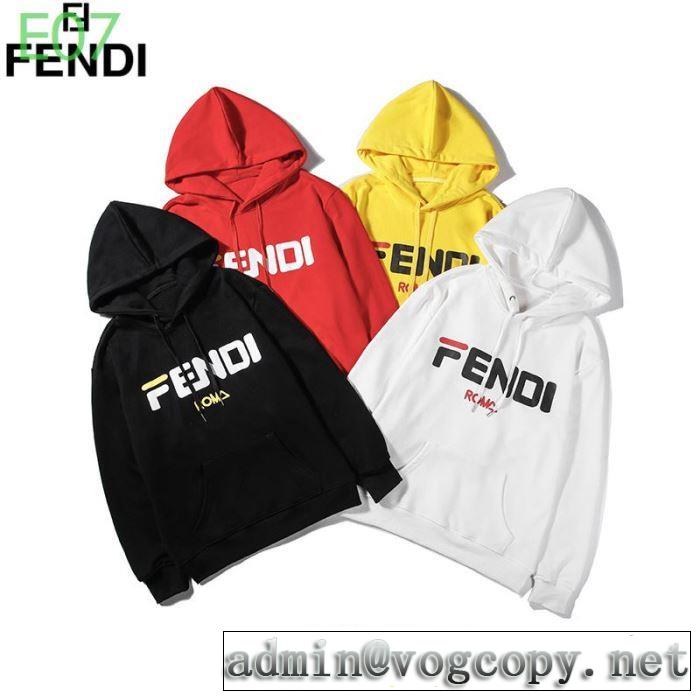 多色可選 【最新】2019年秋冬のトレンド速報 フェンディ絶対おさえるべきカラーと最新  FENDI 今年の流行りファション パーカー 