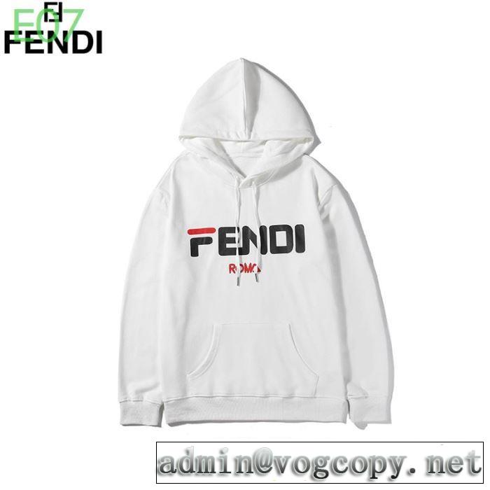 多色可選 【最新】2019年秋冬のトレンド速報 フェンディ絶対おさえるべきカラーと最新  FENDI 今年の流行りファション パーカー