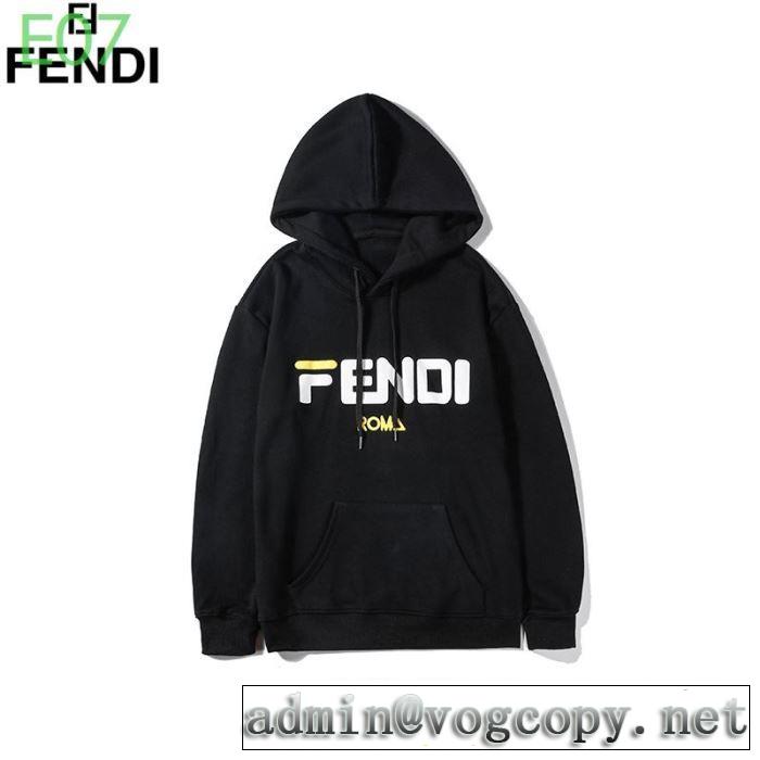 多色可選 【最新】2019年秋冬のトレンド速報 フェンディ絶対おさえるべきカラーと最新  FENDI 今年の流行りファション パーカー