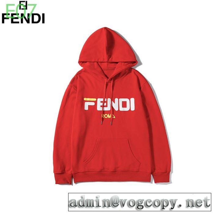 多色可選 【最新】2019年秋冬のトレンド速報 フェンディ絶対おさえるべきカラーと最新  FENDI 今年の流行りファション パーカー