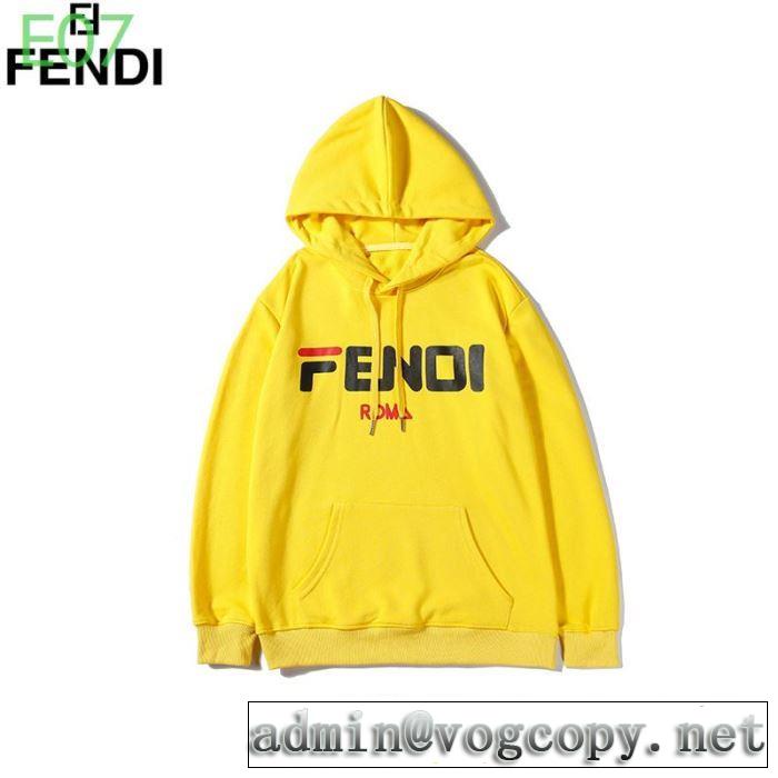 多色可選 【最新】2019年秋冬のトレンド速報 フェンディ絶対おさえるべきカラーと最新  FENDI 今年の流行りファション パーカー