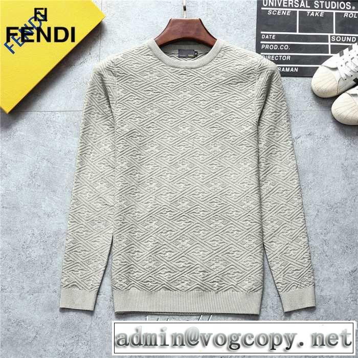 2019秋、イチオシ上品 フェンディ FENDI プルオーバーパーカー 3色可選 大胆なチェックの人気トレンド