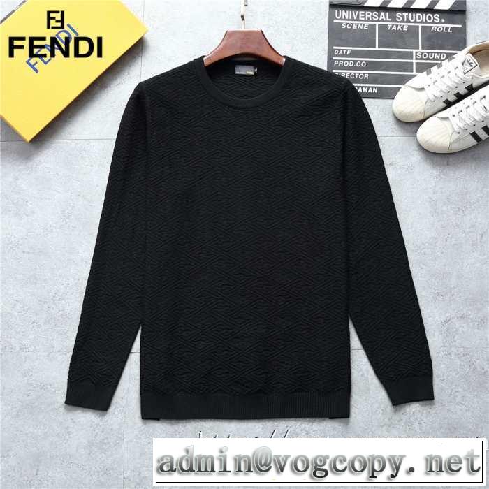 2019秋、イチオシ上品 フェンディ FENDI プルオーバーパーカー 3色可選 大胆なチェックの人気トレンド