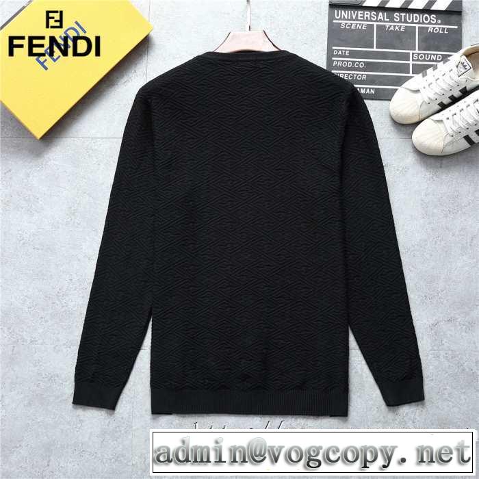 2019秋、イチオシ上品 フェンディ FENDI プルオーバーパーカー 3色可選 大胆なチェックの人気トレンド