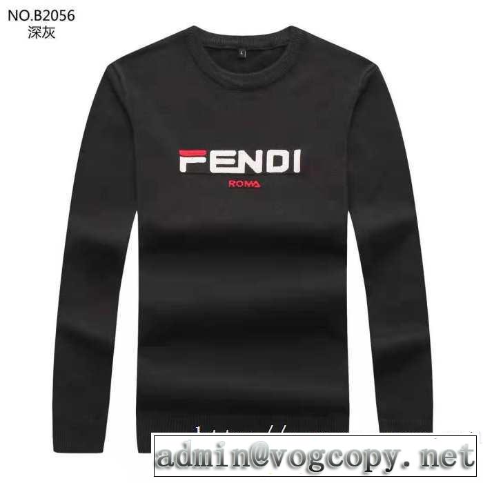 人気ブランドの秋冬新色 2019秋冬トレンドアイテム フェンディ FENDI プルオーバーパーカー 3色可選