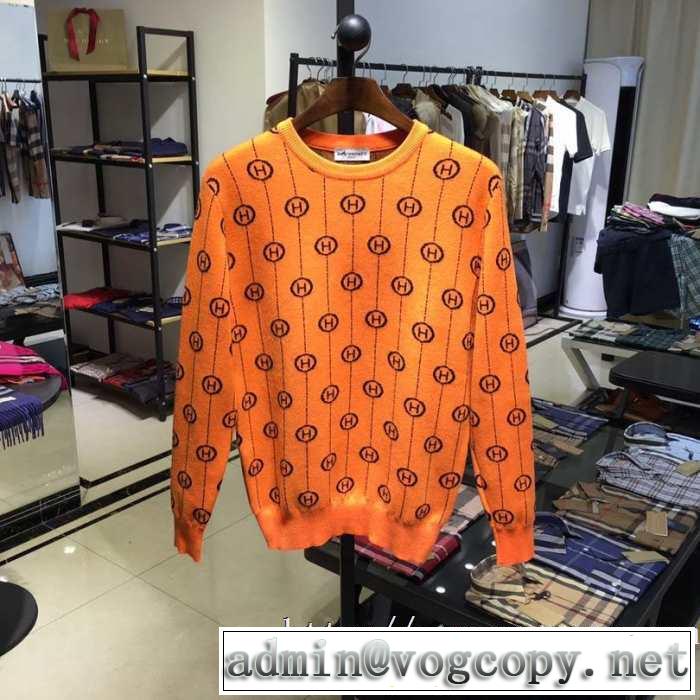 大活躍秋冬の必須新品HERMES エルメスニットメンズ エレガント 注目されるアイテムランキング ロゴプリント 人気色