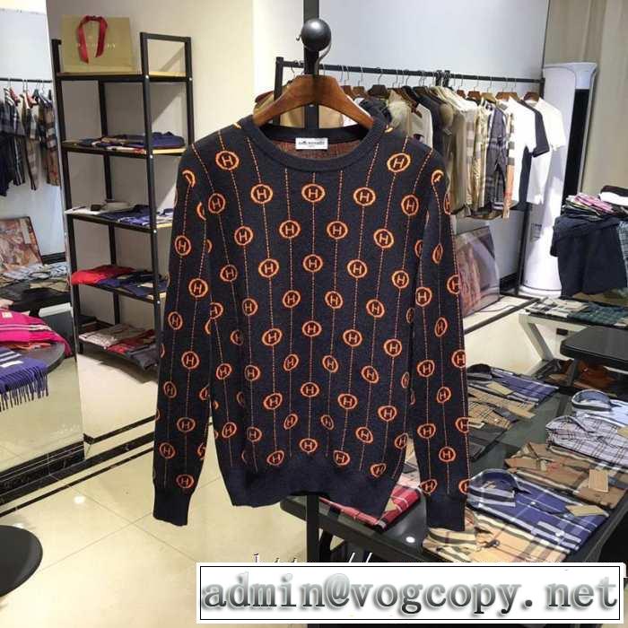 大活躍秋冬の必須新品HERMES エルメスニットメンズ エレガント 注目されるアイテムランキング ロゴプリント 人気色