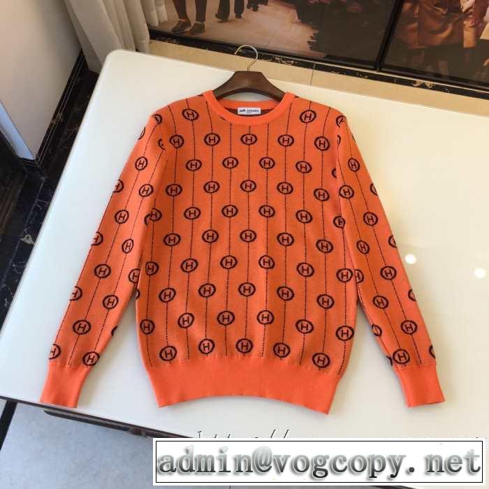 大活躍秋冬の必須新品HERMES エルメスニットメンズ エレガント 注目されるアイテムランキング ロゴプリント 人気色