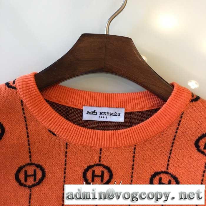 大活躍秋冬の必須新品HERMES エルメスニットメンズ エレガント 注目されるアイテムランキング ロゴプリント 人気色