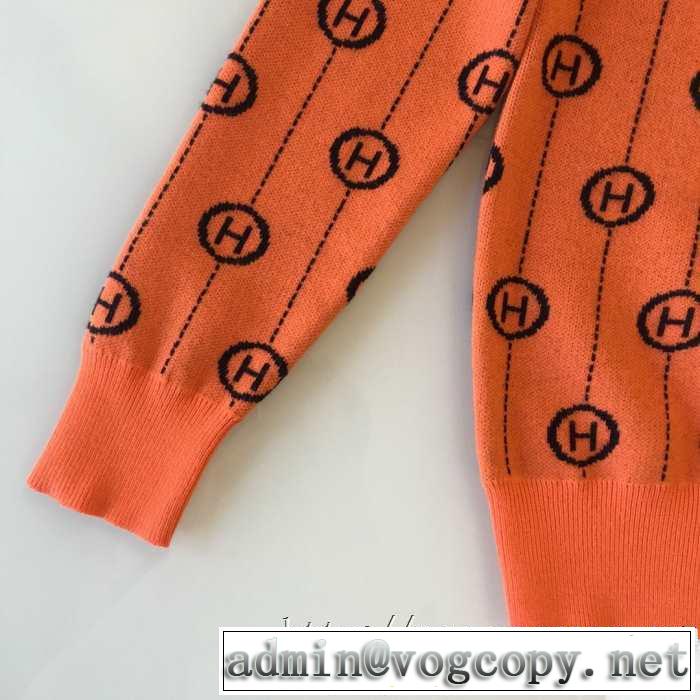 大活躍秋冬の必須新品HERMES エルメスニットメンズ エレガント 注目されるアイテムランキング ロゴプリント 人気色