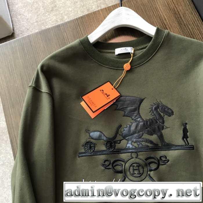 2019/2020年最新のブランド新品HERMES エルメス パーカーコピー エレガント カジュアル スウェットシャツ コーデ
